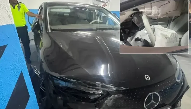 Valenin hayatını karartan kaza; lüks araç kullanılamaz hale geldi